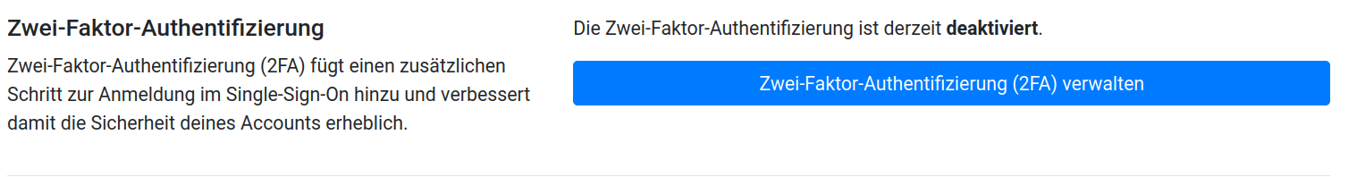 Schritt 1, 2FA verwalten